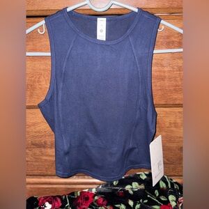 Lululemon Soft Sueded Crewneck Cropped Tank NWT Color Nightfall